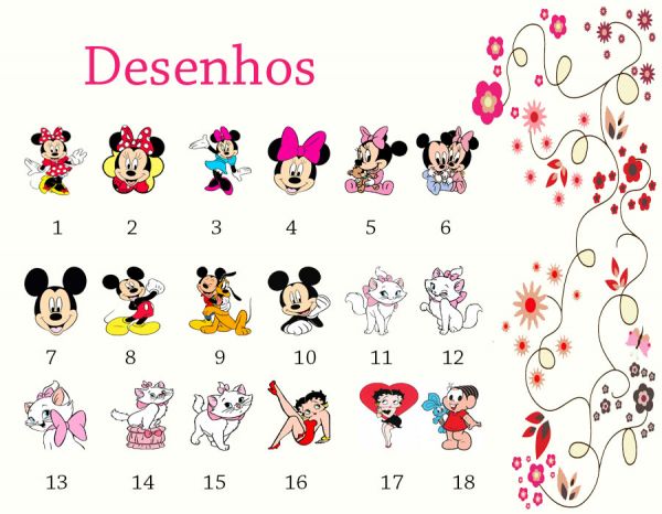 Adesivos de unhas - Desenhos