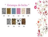 Adesivos de unhas - Estampa de bicho